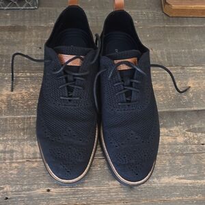 Elegant Black Knit Men's Oxfords